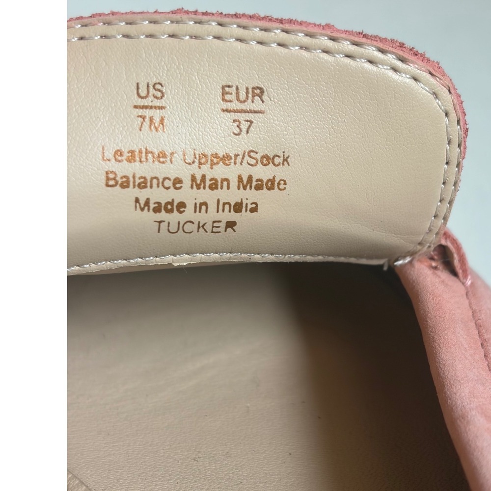Sam Edelman Tucker Pink Suede Penny Loafers Square Toe Driving Mocs Womens 7M - Picture 4 of 7